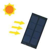 Panneau solaire de résine époxyde polycristalline de 2V 400mA avec l'embase noire