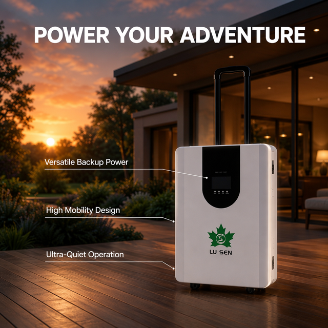 3kW Portable Solar Generator 4kWh LiFePO4, Pure Sine Wave MPPT Charger Wheeled Outdoor Energy Storage