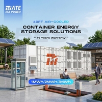 Conteneur de stockage de batteries solaires haute tension tout-en-un refroidi par air MATE 40 pieds 1MWH 2MWH 3MWH BESS avec PCS EMS BMS pour micro-réseau