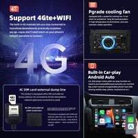 Autoradio Android 8G 128G 7/9/10 pouces avec GPS, CarPlay sans fil, DSP, 8 cœurs, double DIN, écran tactile vidéo