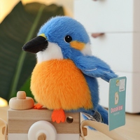 Fluffy Titmouse relleno Chickadee Songbird suave dibujos animados en forma de tit Squishy Chubby Crow Sparrow juguetes de peluche