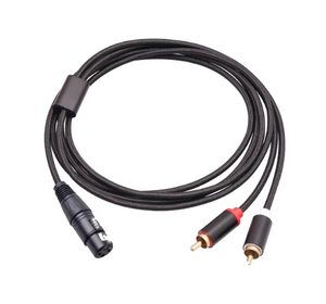 Câble répartiteur 2-en-1 <span class=keywords><strong>XLR</strong></span> femelle vers double <span class=keywords><strong>RCA</strong></span> Y <span class=keywords><strong>Adaptateur</strong></span> <span class=keywords><strong>XLR</strong></span> vers <span class=keywords><strong>RCA</strong></span> à gaine PVC pour projecteur - Product Image 5