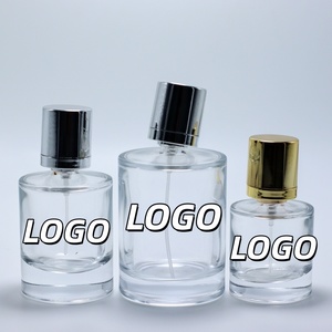 Wholesale 30ml50ml100ml Round Clear Glass <b>Perfume</b> <b>Bottle</b> with Silver Cap - Product Image 1