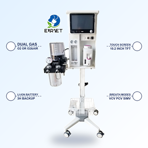 EURVET Veterinär-Anästhesiegerät Beatmungsgerät Tierklinik Anästhesiesystem mit Verdampfer und Rebreathing-Kreislauf - Product Image 1