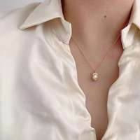 Nouveau Collier en Laiton Netizen avec Perles d'Eau Douce Naturelles de 6-7MM, Qualité Supérieure AAAA, Tendance pour Femme, Offre Spéciale