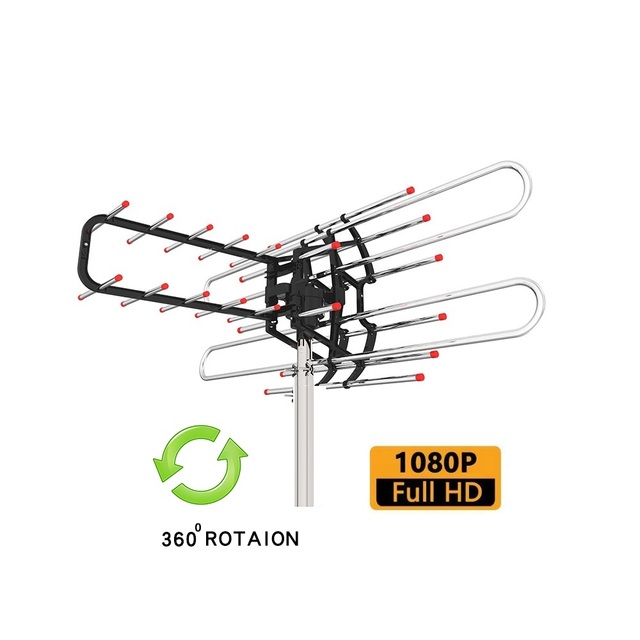 Digital Hdtv Antena Outdoor Uhf Vhf Rotor Tv Aerial 360 Degree Remote Control Rotate Antenne Amplificatore Antenna Tv