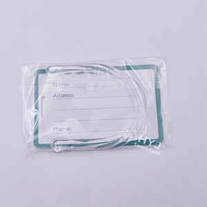 합리적인 가격 맞춤형 로고 작성 가능한 수하물 태그 <span class=keywords><strong>PVC</strong></span> 수하물 ID 태그 가방 태그 루프 포함 - Product Image 3