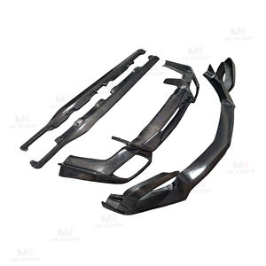Kit carrosserie en fibre de carbone style R : lèvre de pare-chocs avant, jupes latérales et diffuseur arrière pour Mercedes Benz <span class=keywords><strong>AMG</strong></span> GT <span class=keywords><strong>GTS</strong></span> Coupé 2 portes 2015-2018 - Product Image 4