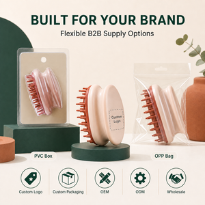 Brosse de massage du cuir chevelu personnalisée avec logo, poils souples en TPR, peigne de lavage des <span class=keywords><strong>cheveux</strong></span>, exfoliant humide et sec, portable, fournisseur OEM en gros - Product Image 5