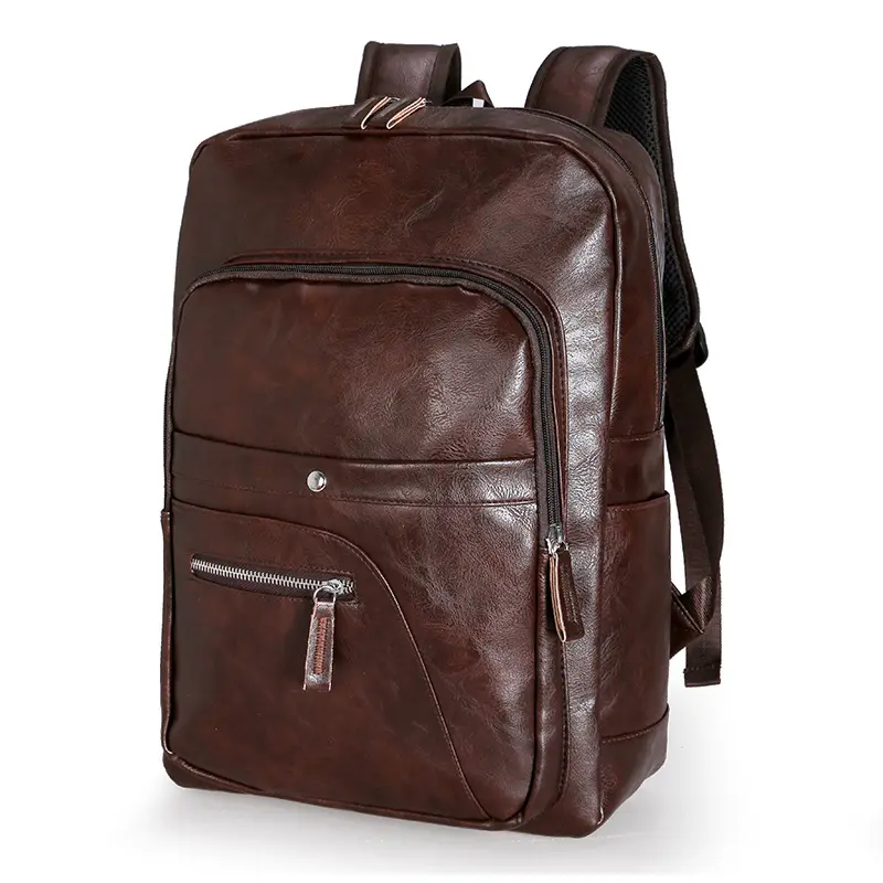 Hot Design Men Black Brown Khaki Waterproof Durable Pu Business Leather Briefcase Bags