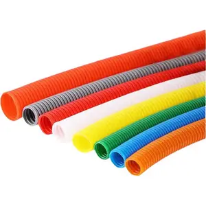 Top Quality colorful Waterproof Electrical Soft PA6 Flexible Hose Split Corrugated Tubing Conduit Pipe