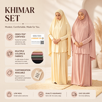 Abaya en jersey premium à manches longues, couvrante, pour femmes musulmanes, avec hijab de prière, douce et ample, tenue islamique modeste, style vintage, printemps automne