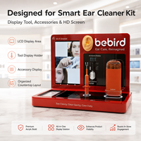Support d'affichage en acrylique premium pour kit de nettoyage d'oreilles intelligent avec caméra et écran LCD, support de compteur