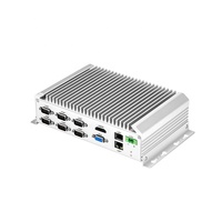 Mini PC industriel sans ventilateur pour IA, PC embarqué industriel, ordinateurs de bureau avec ports I/O riches, 16 ports USB