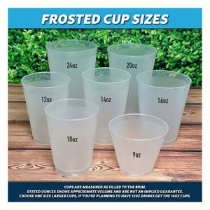 Vasos de Plástico Personalizados para Estadios, Ecológicos, Reutilizables, Decoración para Fiestas, Vasos de Plástico Personalizados para Bodas con Monogramas - Product Image 5