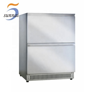 Réfrigérateur à tiroirs double compact en acier inoxydable 304 noir pour cuisine extérieure, vente en gros - Product Image 5