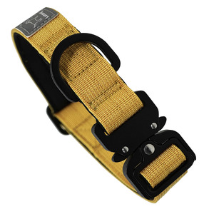 Collier tactique réglable pour chien en nylon avec boucle à dégagement rapide en métal et anneau en D pour l'entraînement en extérieur - Product Image 1