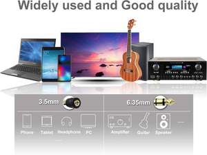 <span class=keywords><strong>Adaptador</strong></span> de Audio de 6.35mm Macho a 3.5mm <span class=keywords><strong>Hembra</strong></span>, Conector Estéreo para Auriculares, Convertidor de Jack de Audio Chapado en Oro para Cable <span class=keywords><strong>Auxiliar</strong></span> - Product Image 5