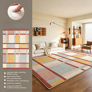 Tapis à poils longs 3D antidérapant, design moderne, écologique, adapté aux animaux domestiques, à prix abordable, pour salon, chambre et chambre d'adolescent - Product Image 2
