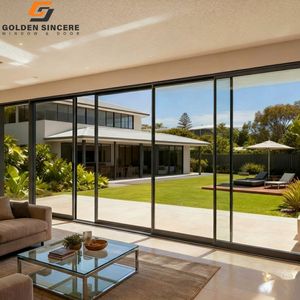 Système de porte coulissante à vue panoramique en aluminium de luxe moderne GS pour villas et maisons en bord de mer - Product Image 5