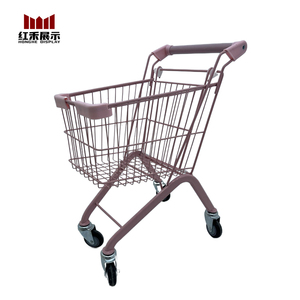 Hong He 20 Liters Wire Basket Kids Trolley <strong>Mini</strong> Supermarket Shopping <strong>Cart</strong> With Flag Cover for Baby Shopping <strong>Cart</strong> - Product Image 2