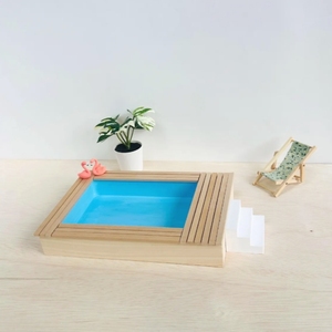 <span class=keywords><strong>Maison</strong></span> <span class=keywords><strong>de</strong></span> poupée miniature en bois pour <span class=keywords><strong>piscine</strong></span> 1/12 - Product Image 3