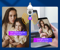 Caméra d'ampoule CCTV à 360 degrés, caméra réseau Wifi, ampoule caméra Wifi 480P, vente chaude en usine