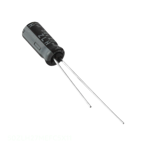 Condensador de Canal de Fabricante, Tipo Through Hole, 27 uF, 50ZLH27MEFC5X11, CAP ALUM 27UF 20% 50V RADIAL TH - Product Image 1