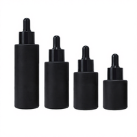 Flacon en verre borosilicate de 30 ml avec bouchon compte-gouttes et décalcomanie – Contenant cosmétique de luxe avec boîte