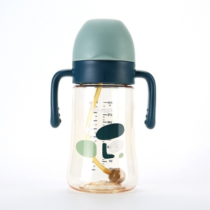 300ml couvercle rabattable intégré anti-poussière biberon large calibre PPSU biberon enfants <span class=keywords><strong>paille</strong></span> tasse d'apprentissage - Product Image 6
