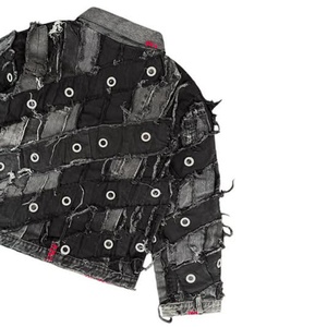 Chaqueta Vaquera Vintage de Talla Grande para Hombre, Estilo Casual Urbano Y2K con Botones y Decoración Bordada para Invierno - Product Image 4