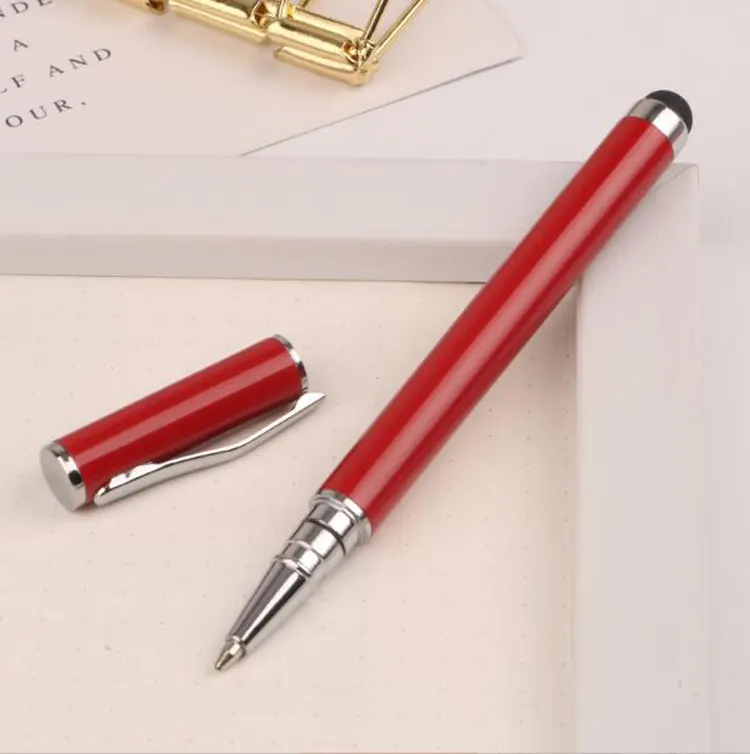 Bolígrafo de tinta de gel con pantalla táctil, bolígrafo stylus promocional de colores NMHHL-019