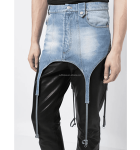 Unisexe Femmes et Hommes Coton Y2K Vintage Jarretière Stonewashed Denim Jupe Denim Jarretière Jupe - Product Image 1