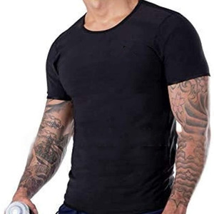 Tuta da <span class=keywords><strong>uomo</strong></span> manica corta sport corpo modellante gilet compressione addominale abito da Yoga corsetto t-shirt per <span class=keywords><strong>uomo</strong></span> - Product Image 4