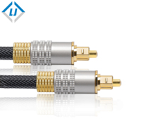 Toslink-Cable óptico/Cable de Audio óptico Digital, 6 pies con conectores de Metal y chaqueta trenzada