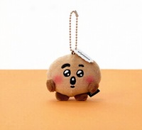 Porte-clés en peluche animaux de dessin animé mignons, breloque de sac en peluche douce avec chaîne à billes pour les fans de K-Pop, usage quotidien et collection