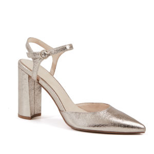 Chaussures pour femmes D'Orsay Sandale à talon fronde Sangle arrière Fermeture à boucle Bout pointu Talon épais - Product Image 2