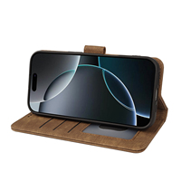 Nouvelle Coque Portefeuille à Rabat Magnétique en Cuir pour iPhone 16 Pro Max 15 14 Pro avec Porte Cartes et Design Livre