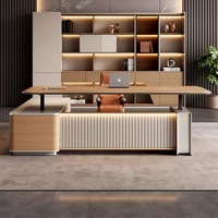 Bureau de direction en forme de I, moderne, haut de gamme, luxueux, mobilier de bureau durable et luxueux pour les PDG et les dirigeants