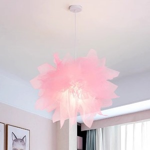 White Round Tulle Pendant <b>Light</b> <b>Led</b> E27 Chandelier For Bedroom Girl Room Decor - Product Image 3