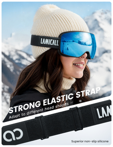 Lunettes de <span class=keywords><strong>ski</strong></span> anti-éblouissement Lamicall SG02 OEM, protection UV400, anti-buée, <span class=keywords><strong>OTG</strong></span>, <span class=keywords><strong>masque</strong></span> de neige à lentille sphérique pour hommes et femmes - Product Image 4