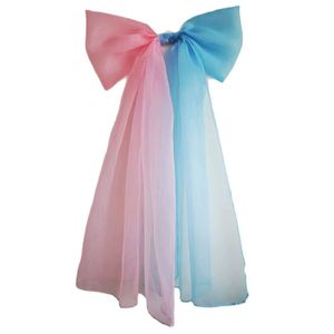 Grand nœud géant rose et bleu en polyester pour mariages, Saint-Valentin, Noël, événements et fêtes - Nœud géant fait main pour toile de fond, produit phare de notre usine - Product Image 1