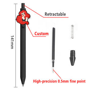 Bolígrafos de Gel de Punta Fina de 0.5mm con Diseño de la Princesa Lisa, Alta Calidad, Precisión, Plástico PVC para Niñas con Dijes Decorativos - Product Image 2