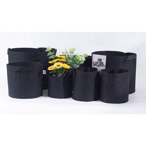 Dégradable 100% Compostables Couleur Noire 5 Gal 18L Tissu Pots de Plantes Cultiver Des Champignons Semis De Plantes Sacs - Product Image 1
