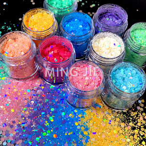 Glitter Chunky resistente ai solventi Glitter Laser di dimensioni miste per animali domestici decorazione natalizia - Product Image 2