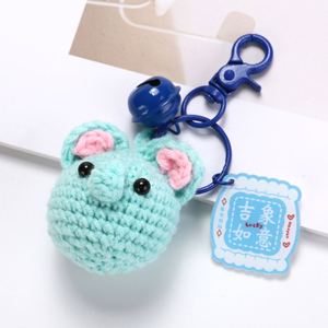 Porte-clés en crochet en gros, jouets en crochet, porte-clés amigurumi, animaux en crochet (mouton, chat, cochon, grenouille, lapin, ours, baleine), porte-clés animaux en macramé - Product Image 4