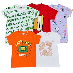 Camisetas de Verano para Niños Sin Químicos Nocivos, Lote de Excedentes de Diseños Surtidos, Proveedor Mayorista de Camisetas, Venta de Ropa de Bangladesh - Product Image 1