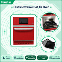 Four de comptoir avec friteuse à air, four à convection micro-ondes rapide, cuisson instantanée sans préchauffage, utilisation et nettoyage faciles