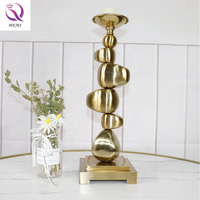 Bougeoir créatif en forme de pile, autre décoration d'intérieur, bougeoir en fer métallique pour décoration de table de mariage