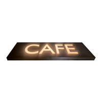 ADMAX Enseigne néon LED 3D personnalisée 40x120cm, lettres en acrylique, bannière pour publicité, nom de magasin, maison et bâtiments, logo extérieur